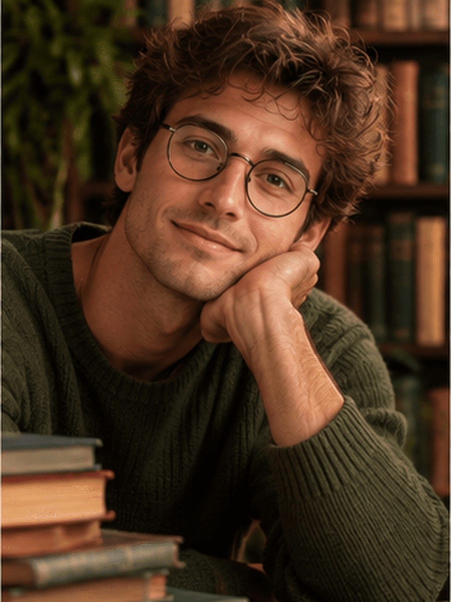 Retrato de Théo, tarólogo virtual do Esotero